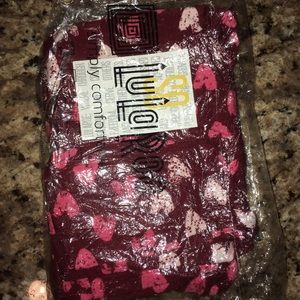 Lularoe Leggings Red Pink white hearts valentines
